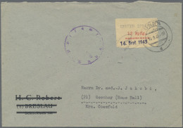 Deutsche Lokalausgaben Ab 1945: UNNA, 1945, 12 Rpfg. Privater Gebührenzettel Auf - Sonstige & Ohne Zuordnung