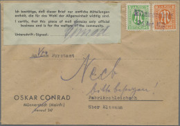 Alliierte Besetzung - Notstempel: 1945, 3 Briefe , Frankiert Mit AM-Post-Marken - Autres & Non Classés