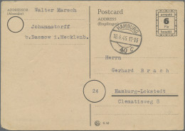 Alliierte Besetzung - Behelfsausgaben: Britische Zone: 1945, RPD Schwerin, Karte - Andere & Zonder Classificatie