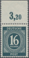 Alliierte Besetzung - Gemeinschaftsausgaben: 1946, 16 Pf Ziffer In Der B-Farbe S - Altri & Non Classificati