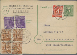 Sowjetische Zone - Zehnfachfrankaturen: 1948, 5 Pf. Ziffer GA-Karte Mit ZuF Als - Other & Unclassified