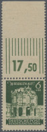 Sowjetische Zone - Ost-Sachsen: 1945, Dresdner Zwinger 6 Pf Dunkelgraugrün Auf G - Altri & Non Classificati