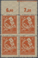 Sowjetische Zone - Thüringen: 1945, 8 Pf Freimarke, Spargummi, Dünnes Papier Sor - Other & Unclassified