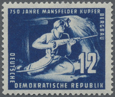 DDR: 1950, 12 Pfg. Mansfeld In Der Seltenen Farbe "dunkelviolettultramarin" Tade - Ongebruikt