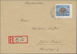 DDR: 1953, Marx-Blocks, Alle Zehn Werte Aus Den Geschnittenen Blocks, Teils Mit - Lettres & Documents