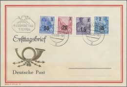 DDR: 1954, "Fünfjahrplan III" Auf Zwei Blanko-FDC Mit "BERLIN W 8 Z -1.10.54", U - Storia Postale