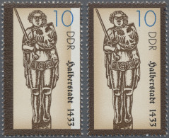 DDR: 1989, 10 Pfg. Rolandsäule Halberstadt Mit Abart "Hintergrunddruck Nach Link - Autres & Non Classés