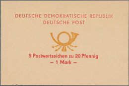 DDR - Markenheftchen: 1971, Sondermarkenheftchen POSTHORN (5 X 20 Pf, MiNr. 1858 - Booklets