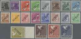 Berlin: 1948, 2 Pf. - 5 M. Schwarzaufdruck Komplett Postfrisch, Fotoattest Schle - Unused Stamps