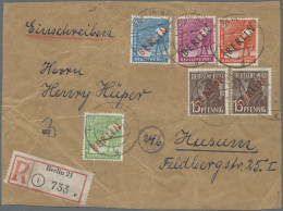 Berlin: 1949, 8 Pfg. Und 40 Pfg. Schwarzaufdruck Zus. Mit Rotaufdruck 10 Pfg., 1 - Andere & Zonder Classificatie