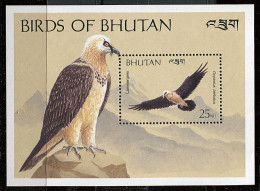 BHUTAN 1989 - AVES - PAJAROS - YVERT HB-190** - Eagles & Birds Of Prey