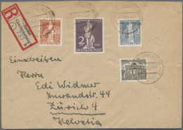 Berlin: 1949, UPU 12 Pfg.-1 DM, Kompletter Satz Von Sieben Werten Nebst 1 Pfg. B - Covers & Documents