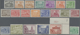Berlin: 1949, 1 Pf - 5 DM Bauten I Und II, Kompletter Satz, Tadellos Gezähnt Und - Unused Stamps