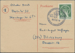 Berlin: 1949, 10 Pfg. Währungsgeschädigte Als Portogerechte Einzelfrankatur Auf - Lettres & Documents