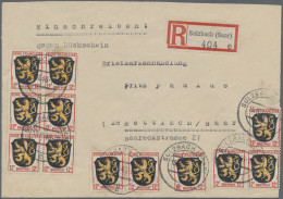 Französische Zone - Allgemeine Ausgabe: 1946, 12 Pf Wappen, 12 Werte Als Portoge - Sonstige & Ohne Zuordnung