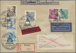 Französische Zone - Baden: 1949, Marken Aus Block 4 Rotes Kreuz Je Mit Zusatzfra - Sonstige & Ohne Zuordnung