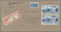Französische Zone - Baden: 1949, 30 Pfg. Konstanz I Im Senkrechten Paar Als Port - Other & Unclassified
