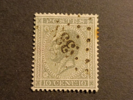 N 17  Afst./Obl.  " 338 "  " SOMERGEM " - 1865-1866 Profil Gauche