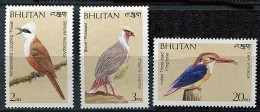 BHUTAN 1989 - AVES - PAJAROS - YVERT 869/871** - Bhutan