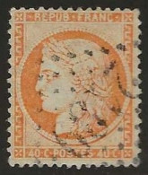 France  .  Y&T   .   38    .    O  .     Oblitéré - 1870 Beleg Van Parijs