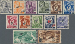 Saarland (1947/56): 1947, Urdruck, 13 Werte Freimarken Komplett, Neuer Wert Auf - Unused Stamps