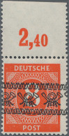 Bizone: 1948, Bandaufdruck, 8 Pfg. Orangerot Mit Durchgezähntem Oberrand (Platte - Sonstige & Ohne Zuordnung