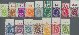 Bundesrepublik Deutschland: 1951, Freimarken "Ziffern Mit Posthorn" Kompl. Postf - Unused Stamps