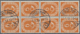 Bundesrepublik Deutschland: 1951, Posthorn 6 Pfg. Im Gestempelten Senkr. Achterb - Gebruikt