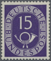 Bundesrepublik Deutschland: 1951, Posthorn, 15 Pfg. Mit Wz. Z, Postfrisch, Sign. - Nuevos