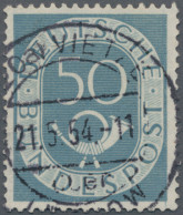 Bundesrepublik Deutschland: 1951, Posthorn 50 Pfg., Gestempelt Mit Plattenfehler - Oblitérés