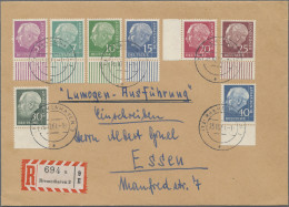 Bundesrepublik Deutschland: 1960, Heuss Lumogen, Kompletter Satz Von 8 Werten, 2 - Brieven En Documenten