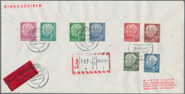 Bundesrepublik Deutschland: 1962, 5 - 40 Pf. Heuss-Lumogen 3x Komplett Auf 3 R-E - Brieven En Documenten
