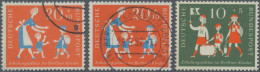Bundesrepublik Deutschland: 1957, Berliner Kinder 10+5(Pf) Mit Plattenfehler "gr - Used Stamps