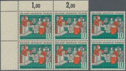 Bundesrepublik Deutschland: 1957, 10 Pfg. Universität Freiburg, Alle 6 Verschied - Unused Stamps