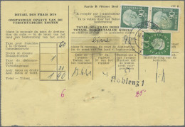 Bundesrepublik Deutschland: 1961, 2x 90 Pf. Heuss II Und 10 Pf. Heuss III Zusamm - Brieven En Documenten