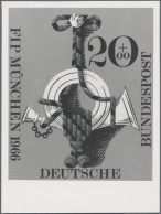 Bundesrepublik Deutschland: 1966, S/w Fotoessay 20+00(!) Pfg "Historisches Posth - Neufs