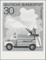 Bundesrepublik Deutschland: 1970, S/w Fotoessay 30 Pf "Feuerwehr", Nicht Angenom - Neufs
