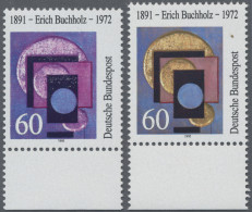 Bundesrepublik Deutschland: 1991, 60 Pf. E.Buchholz, Postfrische Abart "Farbe Ge - Unused Stamps