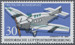 Bundesrepublik Deutschland: 1991, 30 Pf. Junkers F 13, Postfrische Abart "Farbe - Unused Stamps