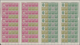 Bundesrepublik - Markenheftchenbogen: 1956, Heuss, Markenheftchenbogen 4, Komple - Autres & Non Classés