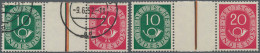 Bundesrepublik - Zusammendrucke: 1951, Posthorn 10+Z+20 (Pf), Zusammendruck Post - Se-Tenant