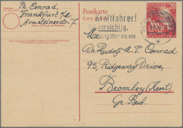 Bundesrepublik - Ganzsachen: 1949, Bundestag 20 Pfg. Auslandskarte, Zwei Bedarfs - Autres & Non Classés