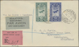 Ethiopia: 1933/1960, Lot Of Five Covers Incl. Two Registered, 14.IV.33 Airmail C - Ethiopie