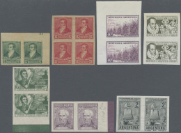 Argentina: 1892/1961 IMPERFORATE: Eight Imperforate Pairs, With 1892-97 'Rivadav - Altri & Non Classificati