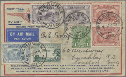 Australia: 1850/1945 (ca.), Briefsammlung Im Ringbinder Mit Ca 40 Belegen, Einig - Verzamelingen