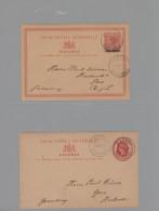 Bahamas - Postal Stationery: 1893/1925, Assortment Of Nine Used Stationeries (si - Andere & Zonder Classificatie