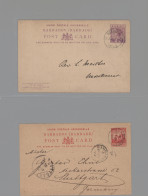 Barbados - Postal Stationery: 1892/1912, Lot Of Nine Used Stationery Cards Mainl - Barbados (1966-...)