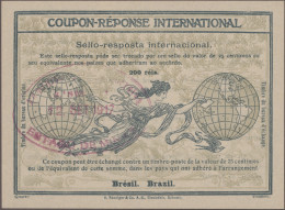 Brazil - Postal Stationery: 1917-2021 Collection Of 29 Intern. Reply Coupons, Mi - Postal Stationery