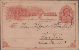 Costa Rica - Postal Stationry: 1885/1919, Mainly Up To 1906, Group Of 14 Commerc - Costa Rica