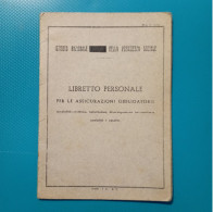 Libretto Personale Per Le Assicurazioni Obbligatorie - Documentos Históricos